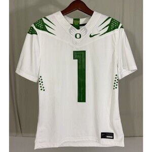Nike Dri-FIT Oregon Ducks #1 White Game Jersey Mens Sz L College Football NCAA